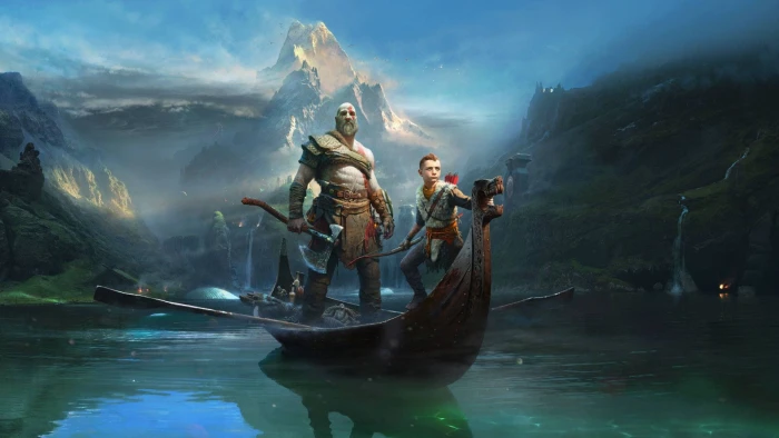 px god of war Kratos PlayStation 4 Sony Nature Sky HD Art 2k