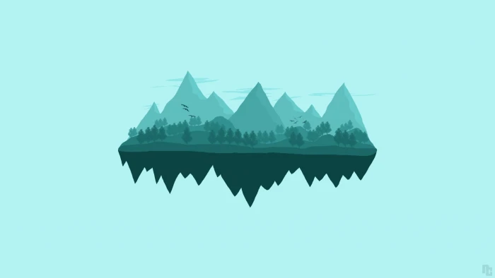 Artistic Mountain Landscape Minimalist Vector 2k