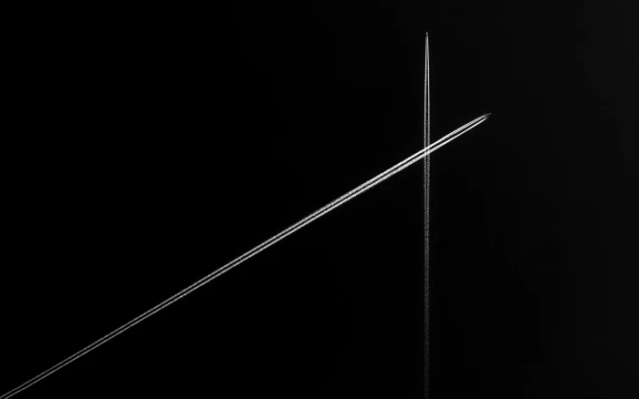 aircraft artwork minimalism black airplane cross white 2k