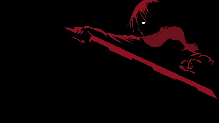 Samurai illustration minimalism anime girls Mikasa Ackerman 2k