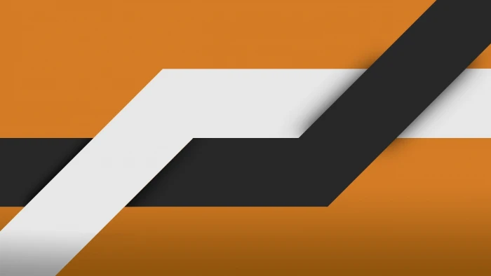 white black and orange interlocking digital wallpaper art 2k
