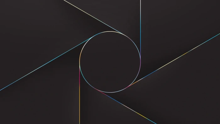 black and blue wallpaper abstract lines circle minimalism 2k