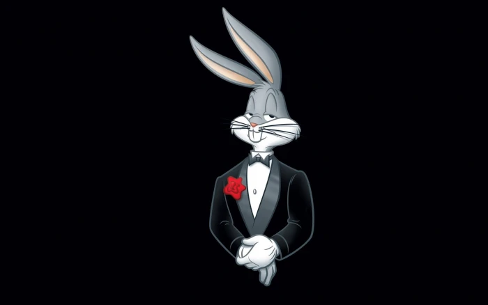 Bugs Bunny in suit wallpaper cartoon Warner Brothers suits 2k