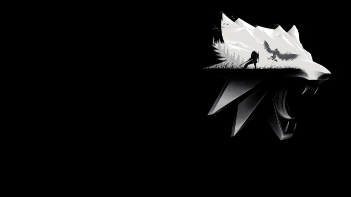 The Witcher 3 Wild Hunt fantasy art video games wolf mountains 2k