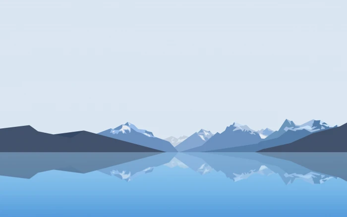 blue and gray mountain wallpaper minimalism landscape mountains 2k
