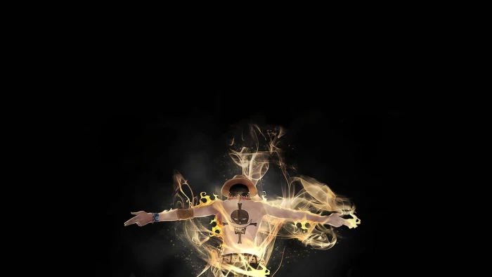 One Piece Ace digital wallpaper Anime Portgas D black background
