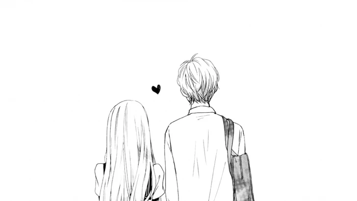 couple love heart romantic illustration drawing anime art 2k