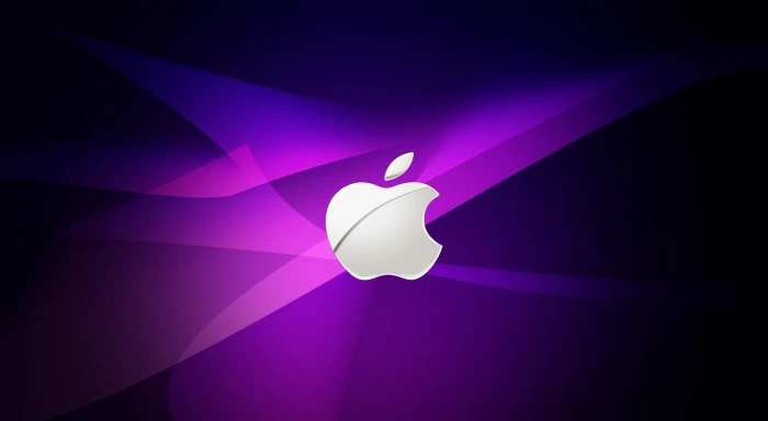 Apple purple and silver logo wallpaper Computers Mac 2k
