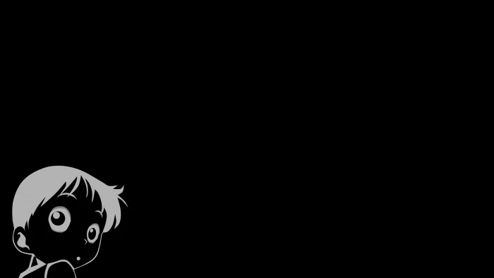 simple background black anime minimalism boys 2k 4k