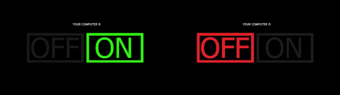 two digital on off switches multiple display minimalism black 2k 4k