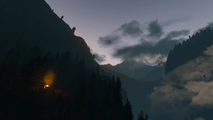 white and black abstract painting The Witcher 3 Wild Hunt mountain 2k