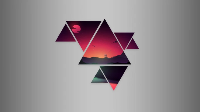 px abstract sunset Triangle Video Games Gran Turismo HD Art 77 2k