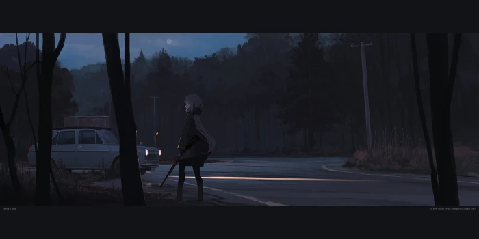 anime girls original characters Girl With Weapon transportation 2k