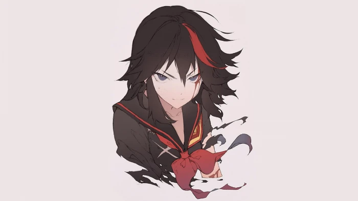 anime girls simple background minimalism Kill la Matoi Ryuuko 2k