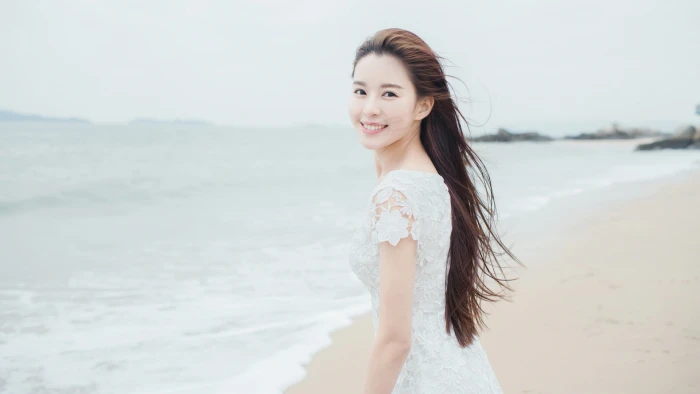 Asian model women photography long hair looking at viewer 2k
