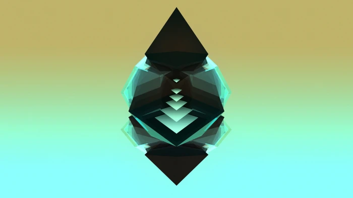 black and green abstract wallpaper Justin Maller Facets gradient 2k