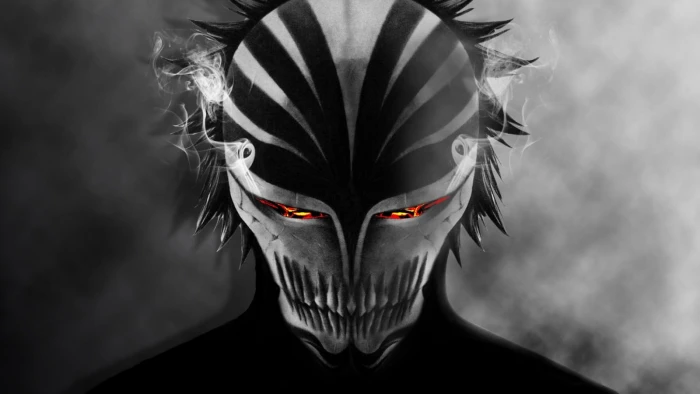Bleach Ichigo Bankai digital wallpaper anime mask Kurosaki 2k