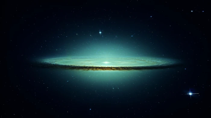 galaxy wallpaper stars space Sombrero Galaxy art digital 2k
