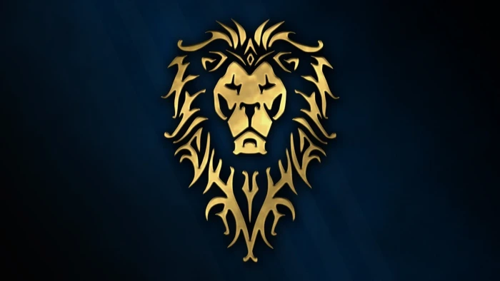 gold lion logo cinema golden game Warcraft blue wow symbol 2k
