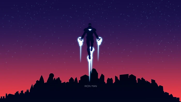 Iron Man digital wallpaper hero superhero minimalism artwork 2k