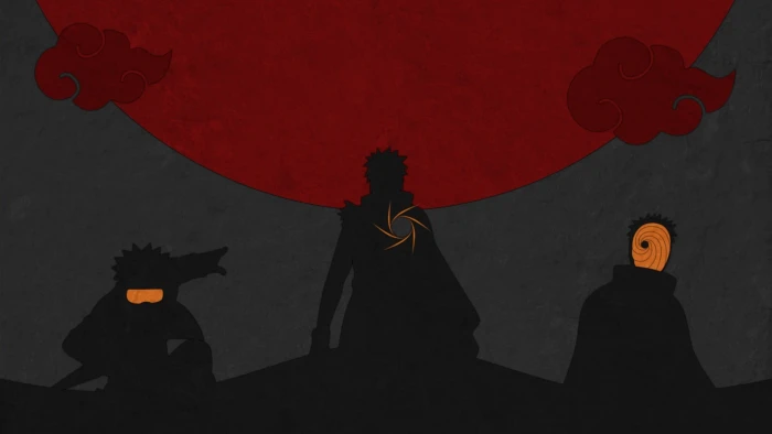 Naruto Obito and Tobi silhouettes Uchiha Shippuuden 2k