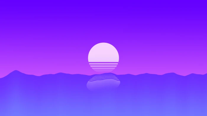 Purple Sunset Minimal sky blue pink color no people nature 2k 4k