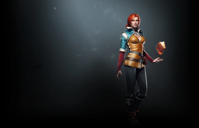 red haired female anime character digital wallpaper Sorceress 2k