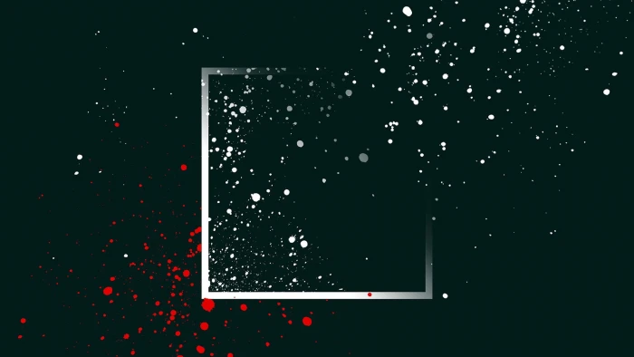 silver frame border black white and red artwork abstract 2k