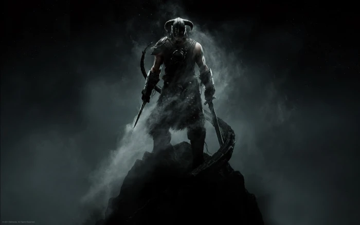 Skyrim game wallpaper The Elder Scrolls V dark video games 2k