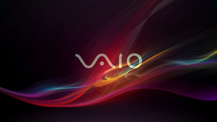 Sony Vaio logo colorful shapes digital art abstract motion 2k