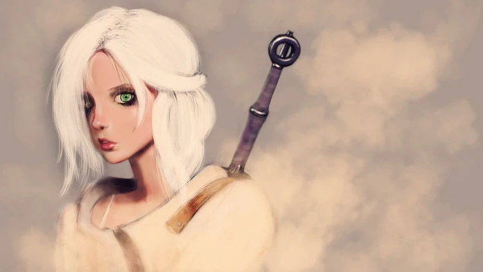 The Witcher Ciri Cirilla Fiona Elen Riannon women white hair 2k