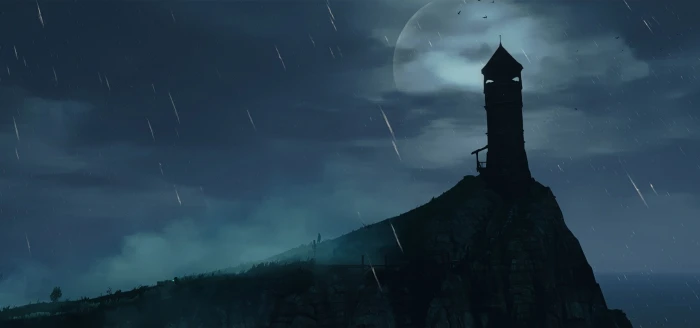 The Witcher 3 Wild Hunt Lighthouse Moon Night 2k