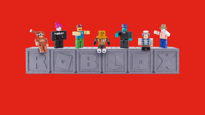 Video Game Roblox colored background studio shot indoors 2k