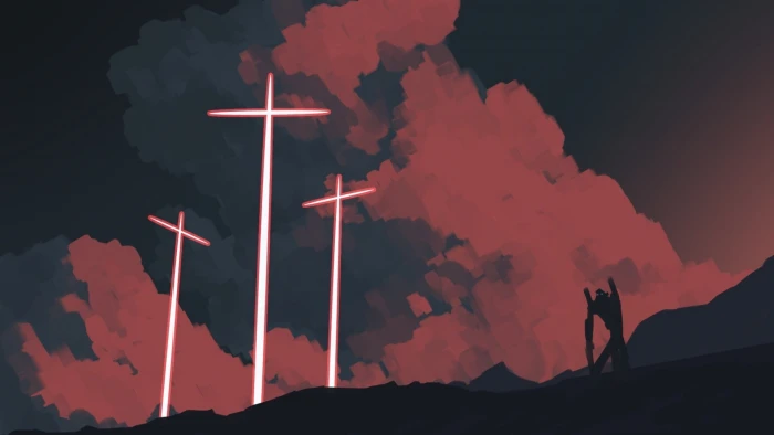 white cross digital illustration Evangelion Neon Genesis 2k
