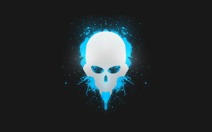 white skull illustration minimalism pGc gray digital art 2k