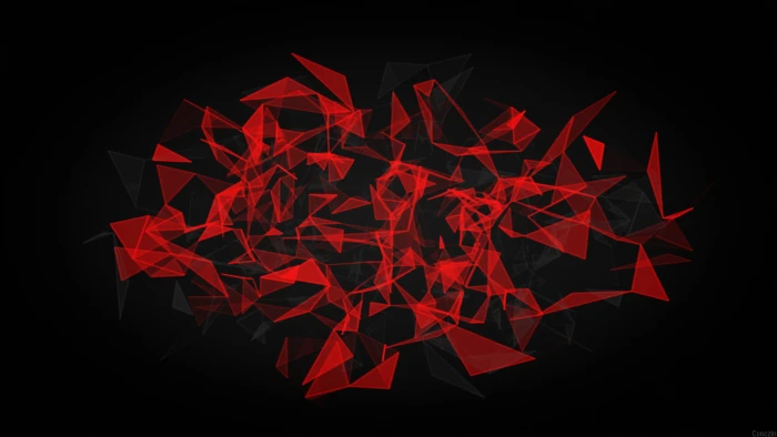 Abstract Red Black Polygon creativity black background 2k