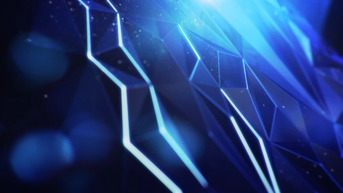 blue and black cut glass wallpaper abstract digital art 2k