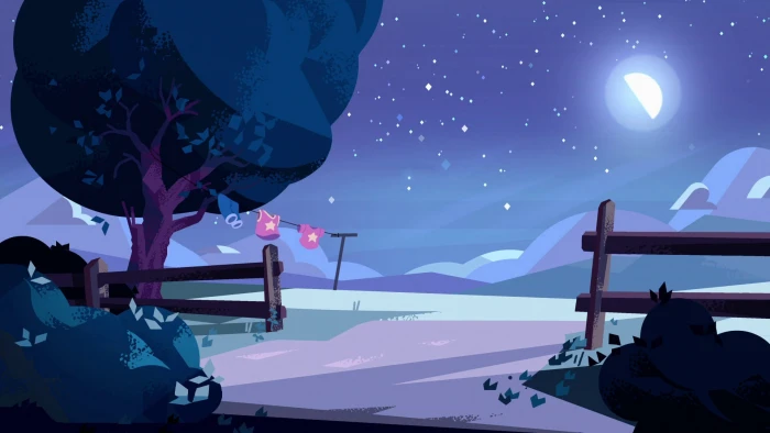 brown wooden fence illustration TV Show Steven Universe sky 2k