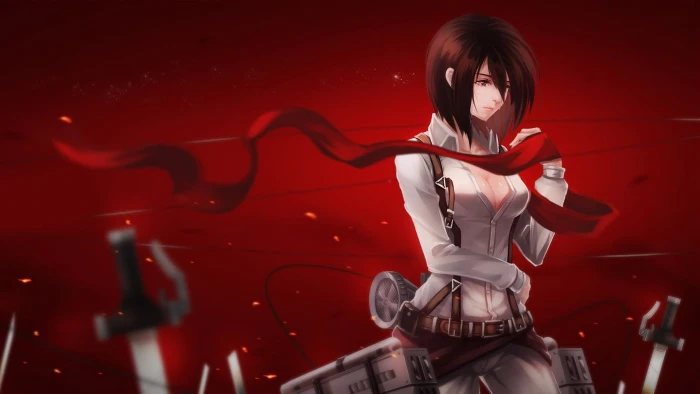 brown haired female anime character wallpaper Shingeki no Kyojin 2k