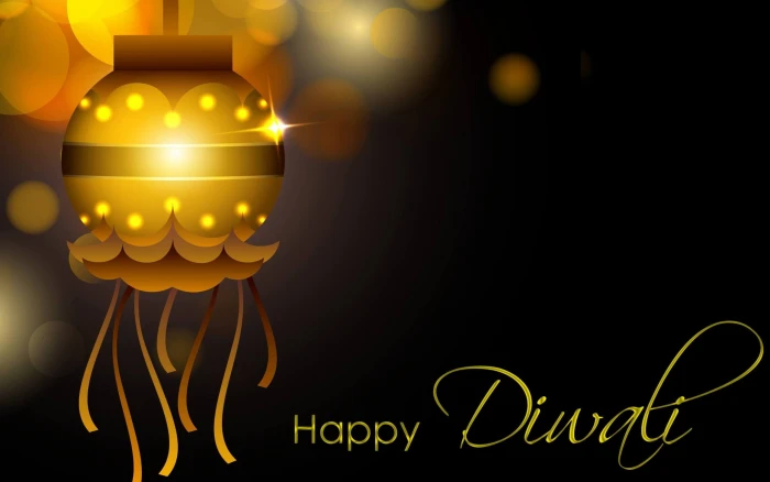 Diwali Lantern Decoration Light Happy festival digital wallpaper 2k