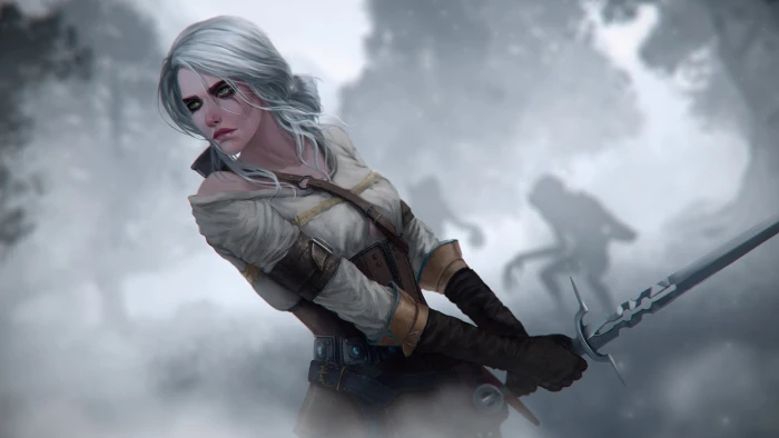 female game character holding sword wallpaper The Witcher 3 Wild Hunt 2k