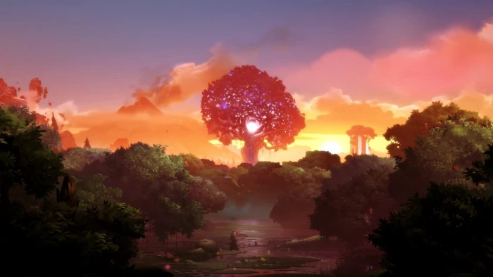 green tree landscape Ori and the Blind Forest sky plant 2k