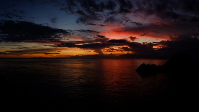 dark for desktop background water sky cloud sunset 2k