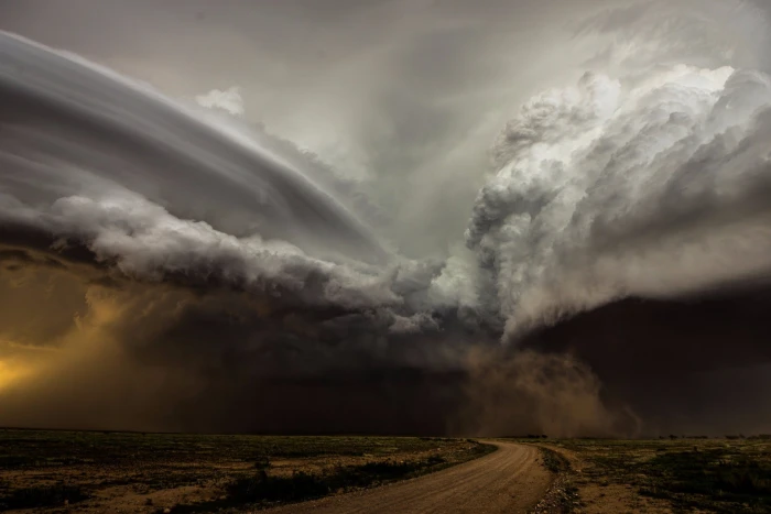 highway under cloudy sky nature photography landscape storm 2k