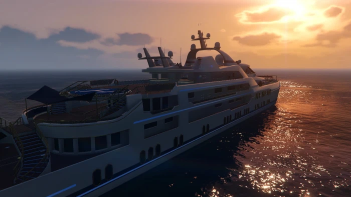 Gta V Yacht Sunset Video Game sea beach nautical vessel 2k