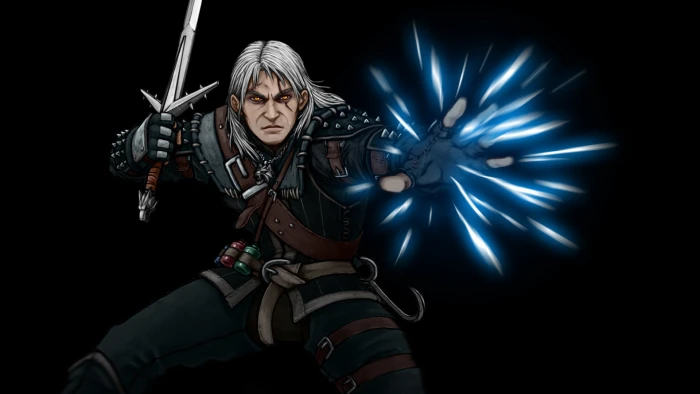 magic sword art the Witcher Geralt 2k