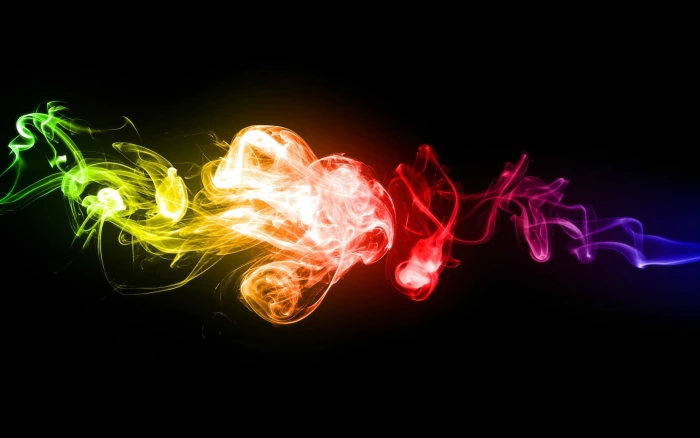 rainbow color smoke illustration abstract spectrum colorful 2k