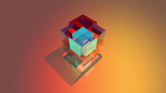 multicolored cube logo abstract colorful geometry 10 2k