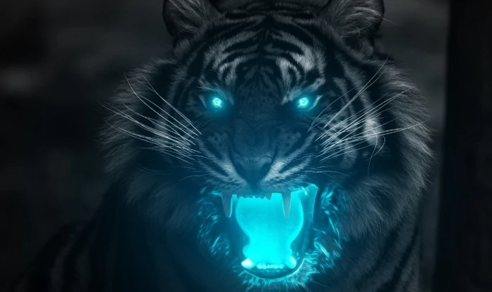 Tiger illustration animals animal themes close up one 2k