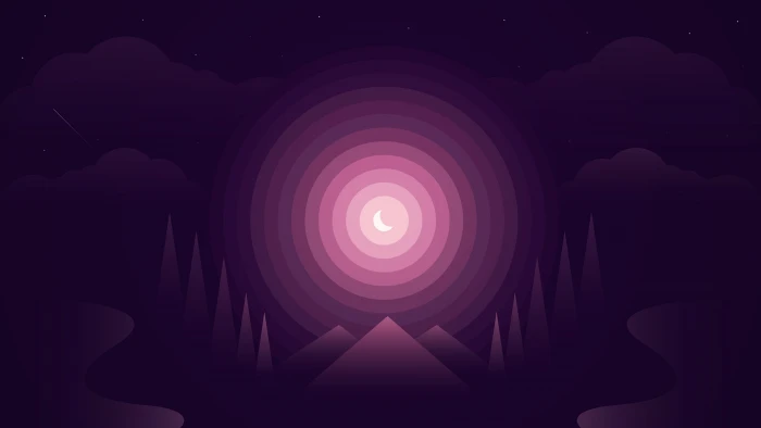 night abstract art rings artwork minimal minimalist forest 2k 4k